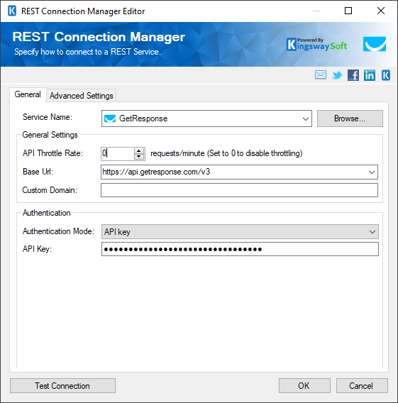 GetResponse Connection Manager Implicit Page